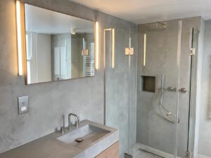 can microcement be used in a shower