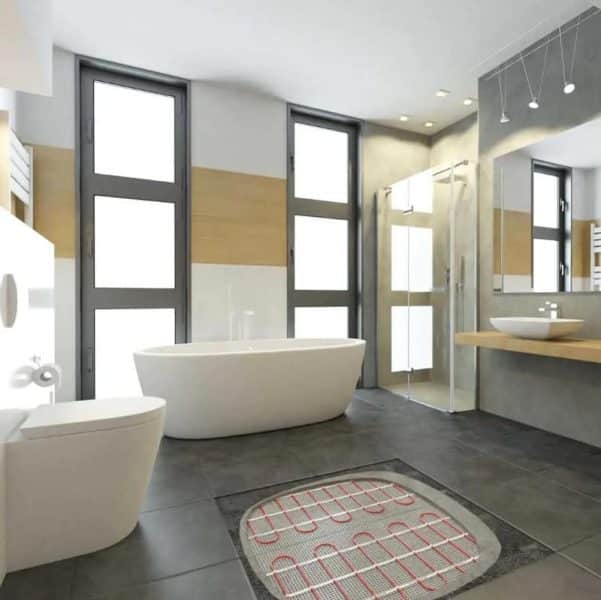 Are underfloor heating mats safe for bathrooms